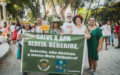 Dani Portela participa de caminhada em defesa da Mata Atlântica e da APA Aldeia-Beberibe